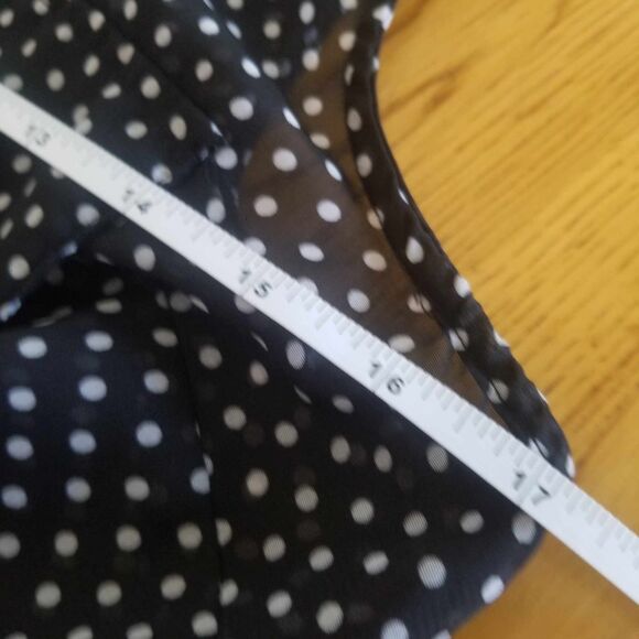 Xhilaration Sheer Black with White Polka Dot Sleeveless Dress Sz M - Picture 2 of 5